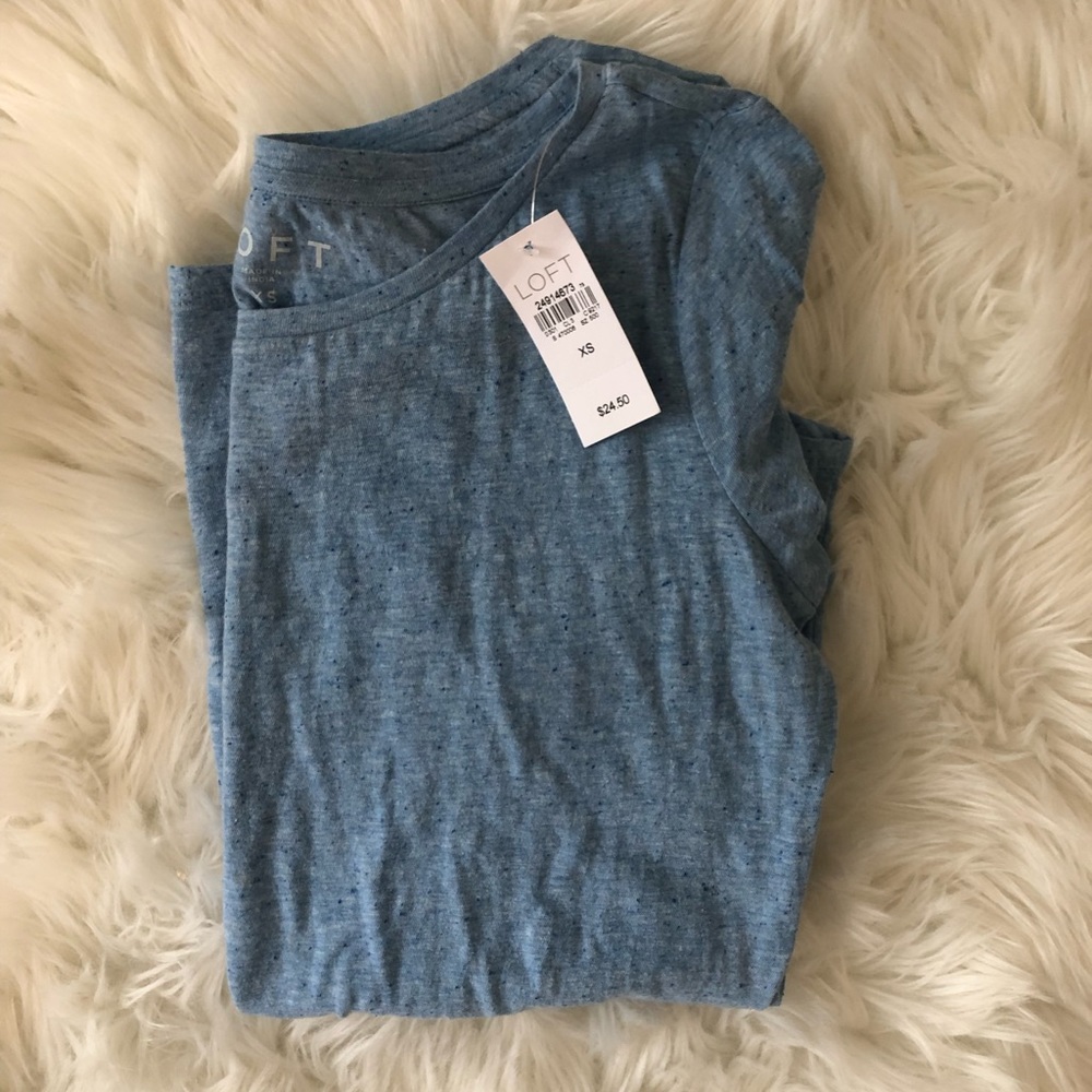 NWT Loft Size XS Blue Short Sleeve T-Shirt